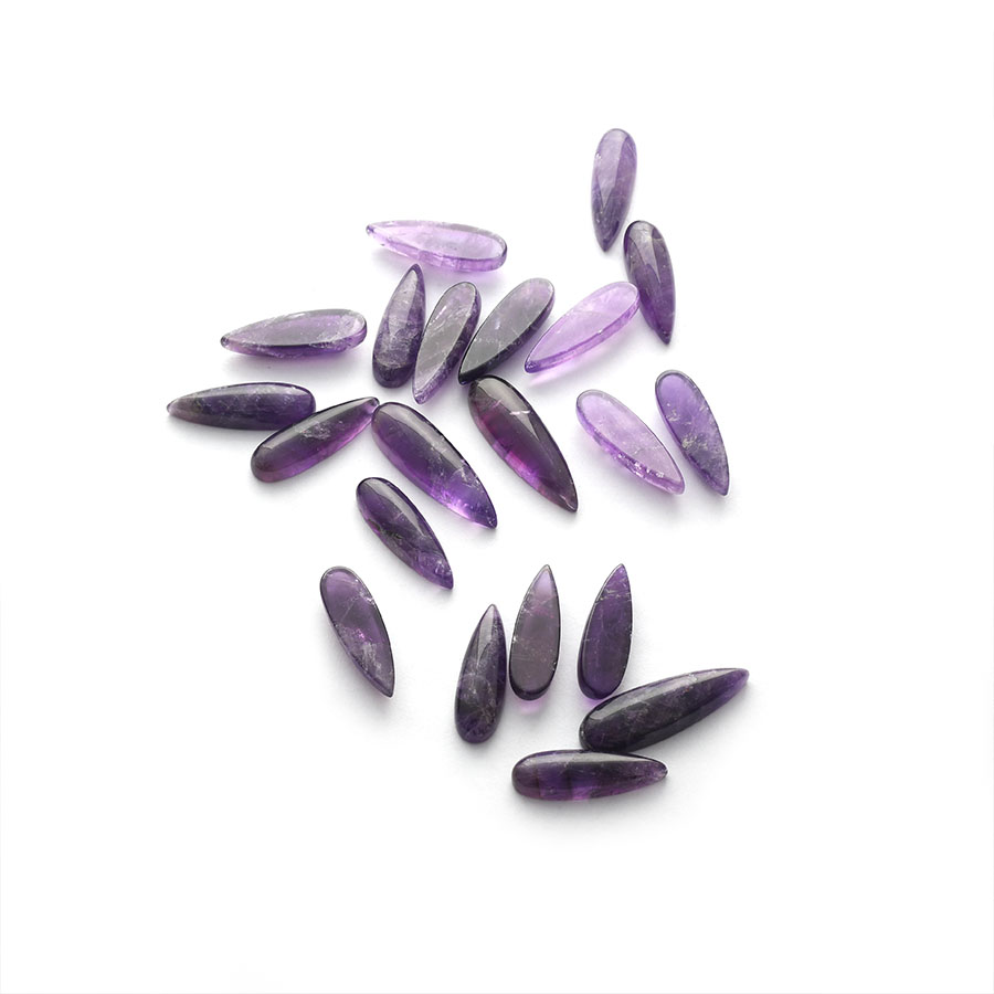 Long Drop Shape Cut Amethyst