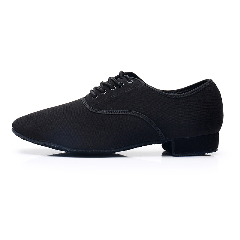 New Men Modern Dance Shoes Canvas Latin/Salsa/Tango/Ballroom Rubber/Soft Sole 2.5cm Heels Man Dancing Shoes for Men/Boys Black