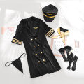 5-piece Set Uniform Temptation Sexy Lingerie Airline Stewardess Uniforms Temptation Erotic Lingerie Sexy Halloween Costumes