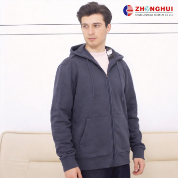 Navy Blue Washed Fleece Pullover Hoodie