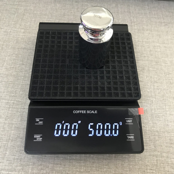 0.1g Electronic Coffee Scale with Timer High Accuracy Digital Kitchen Scale Timer Coffee Weight Balance without Battery 3kg