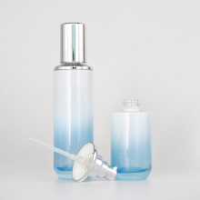 Pretty opal white and blue empty lotion bottle wholesale