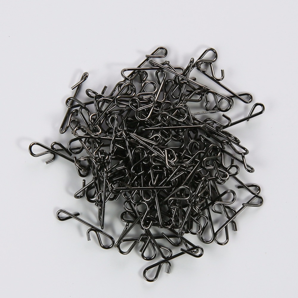 50pcs Fishing Line Wire Connector Braid Knotless Connectors Fishing Barrel Swivel Accessory Fish Tackle Box Hook Lure Pin Tool