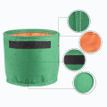 Nonwoven Fabric Cloth Planting Bags Planter Pot With Handles Double Layer 3 Pcs Wall Hanging Visualization Pockets