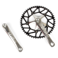 Litepro Hollow Single Crankset Disc Folding Bike Bicycle Crank 170mm CNC 50/52/54/56/58T BCD130 Chainwheel