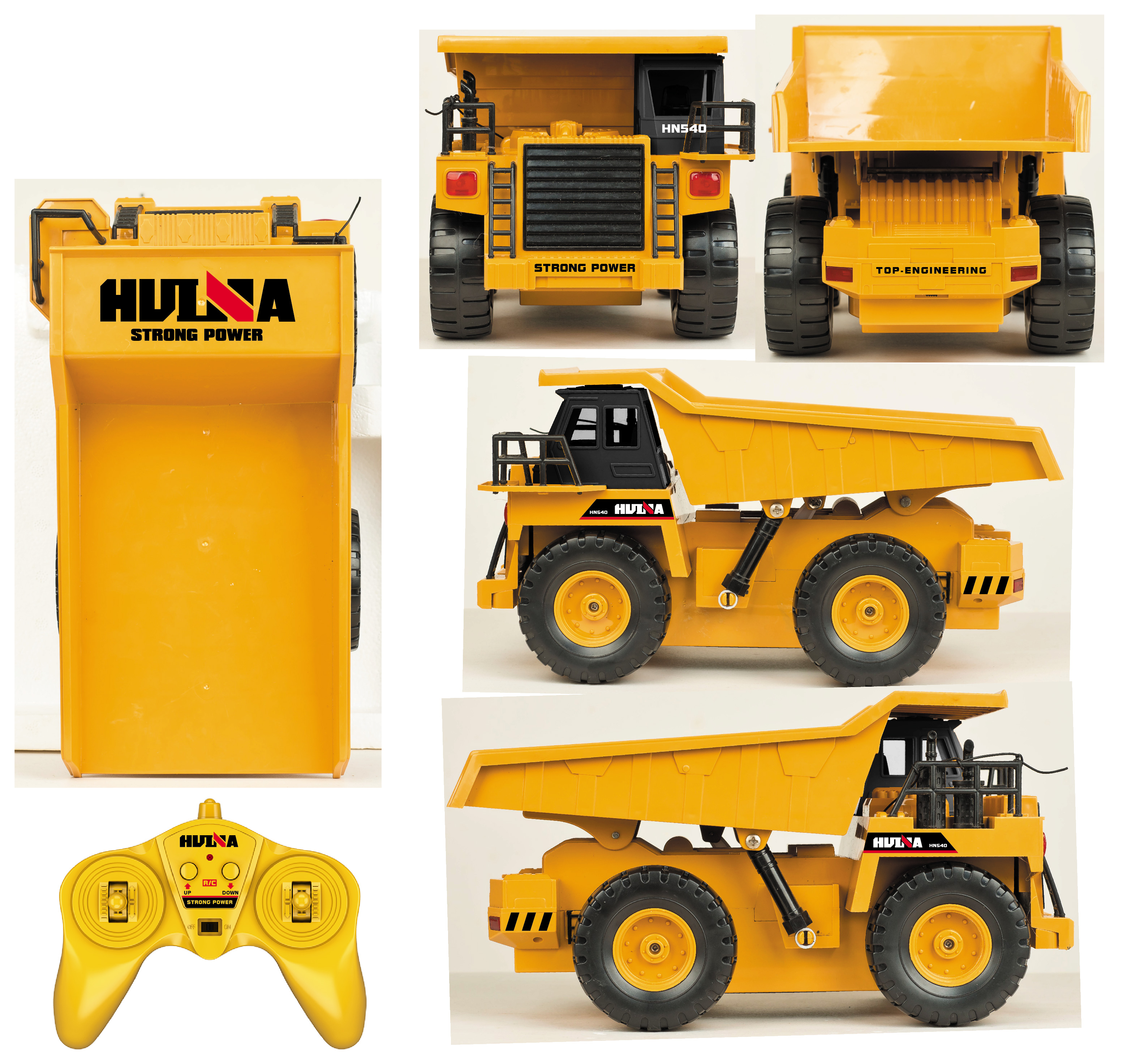 1/18 Huina 1540 Rc Dump Truck Remote Control Excavator Toys Alloy RC Model Toy Engineering Vehicle Kids Cars