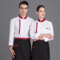 Chef's Long Sleeve Qiu Dong Outfit White Chef Uniform Custom Hotel Canteen Cooks Clothes Men And Women