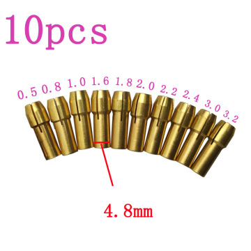 1set 0.5-3.2mm Copper Drill Chuck electrical grinding machine nut adapter for Twist Drill Motor Shaft Grinder Collet
