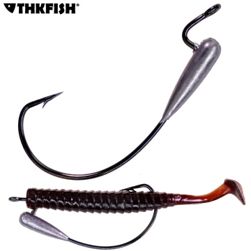 10pcs/lot Lead Jig Head Fishing Hook 0.5g 1g 2g 3.5g Wide Gap Offset Fishing Hook 3/0# Weighted Worm Hooks for Soft Lure