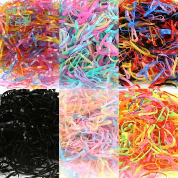 About 500pcs/bag High Quality Baby Kids TPU Hair Holders Rubber Bands Thin Elastics Girl Women Tie Gum Hair Accessories