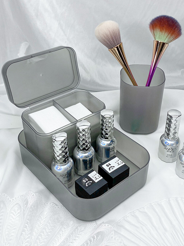 5pcs Set Nail Art Tools Storage Box Nail Gel Organizer Dotting Pen Brushes Holder Container Case Display Shelf Table Organizer