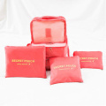 6Pcs Packing Cubes Travel Pouches Luggage Organiser Clothes Suitcase Storage Bag