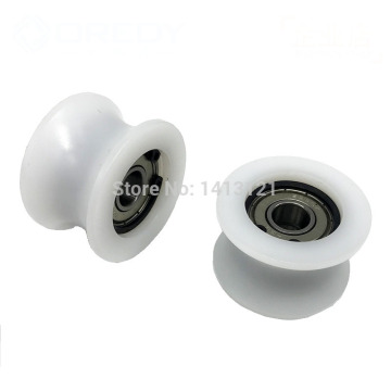 38*8*18mm white nylon caster door hardware part muted wheel Automatic glass door sensors pulley hanging wheels fitting part