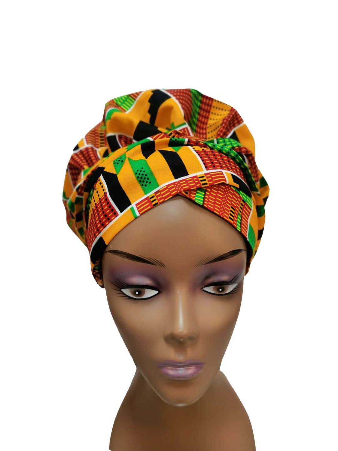 African Headwrap In Women's Hair Accessories Scarf Wrapped Head Turban Ladies Hair Accessories Scarf Hat Headwrap Nigeria WYB612