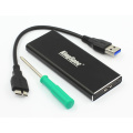 USB 3.0 Adapter M.2 SATA SSD Hard Drive External HDD Enclosure Case Support SATA-based NGFF SSD for 2242/2260/2280 Spec.