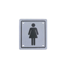 Stainless steel toilet sign for the park