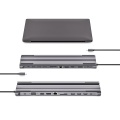 11 in 1 USB C HUB, Multi-Function Docking Station and with Bracket Function for PC Laptop
