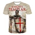 Knights Templar 3d Print T Shirt Knights Templar Fashion Casual T-Shirts Men Women Hip Hop Harajuku Streetwear T Shirt Tee Tops