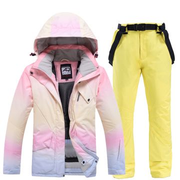 Women Ski Suit Ski Jacket+Pants Women's Winter Breathable Warm Sports Waterproof Windproof Skiing and Snowboarding Suits Ski Set