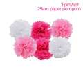 6Pcs pink pompom