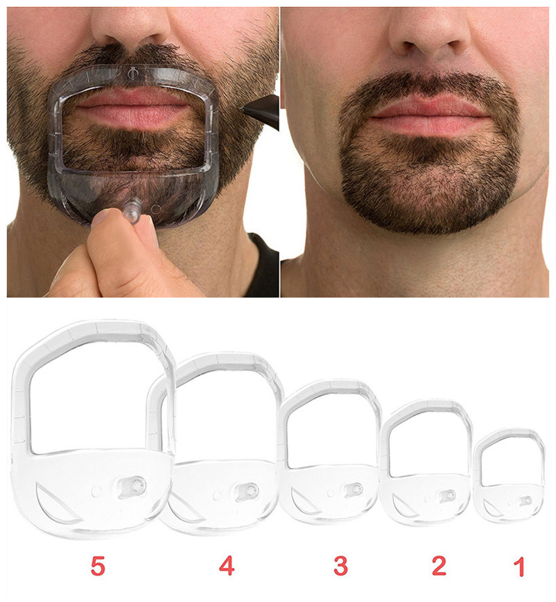 5Pcs/set High Quality Shower Salon Mustache Beard Styling Template Shaving Shave for Beard Shape Style Barba Comb Care Tool