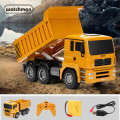 1/18 Hui Na Toys Rc Dump Truck Excavator Electric Kids Engineering Truck Model Beach Toys Transporter Car For Boys