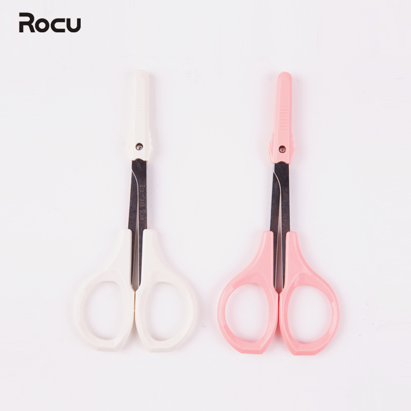 1pc Makeup Scissors Small Stainless Steel Eyebrow Eyelash Nose Hair Scissor Sharp Tip Skid Handle Facial Trimming Beauty Tools