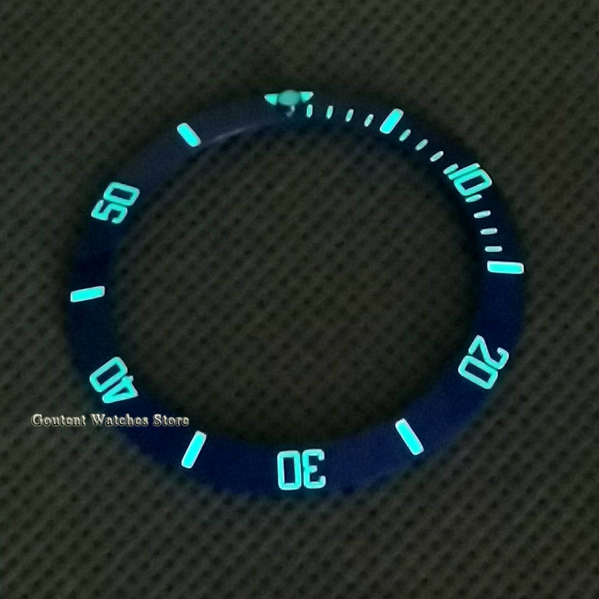 New 38mm Super Blue Luminous High Quality Watch Bezel Insert Blue Ceramic Bezel Ring Insert Watch Parts Fits For 40mm Watches