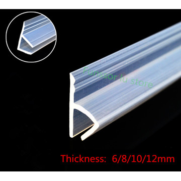 6 8 10 12mm Glass Seals Frameless Shower Door Window Balcony Screen Sealing Strip Weatherstrip Draft Stopper 3m h