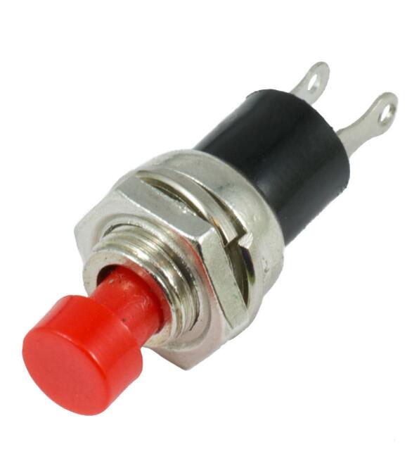 10Pcs 7mm Thread Multicolor 2 Pins Momentary Push Button Switch