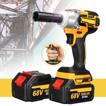 Drillpro 21V Brushless Electric Impact Wrench Hand Drill Installation Power Tools With 2X 6000mAh Li Battery Batteries