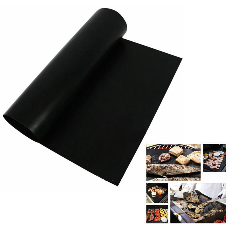 Reusable BBQ Mat Fiber Non-Stick BBQ Grill Mat Sheet Hot Plate Portable Easy Clean Foil BBQ Accessories