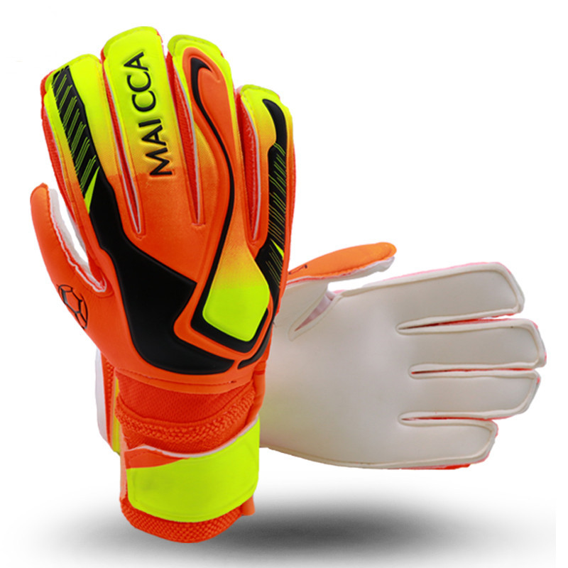 New Kids Men goalie soccer gloves thicken full latex Foam professional football goalkeeper gloves 5 finger save guard