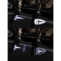 Car LED 3D Logo Shadow Light Welcome Light Nano Decorative Signal Lamp For Tesla Model 3 Model X Model S Model Y Accessories