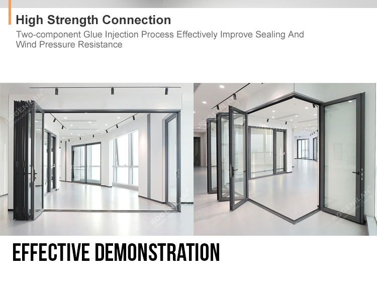 Aluminum Folding Doors of Glass Applications