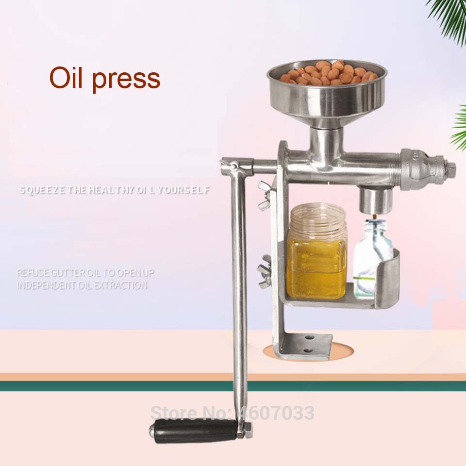Manual Oil Press Machine Household Oil Extractor Peanut Nuts Seeds Oil Press Machine Expeller
