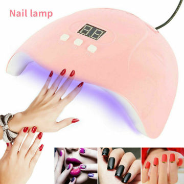 54W LED Nail Polish Dryer UV Light Lamp Acrylic Gel Curing Nail Polish Professional Light Manicure Timer