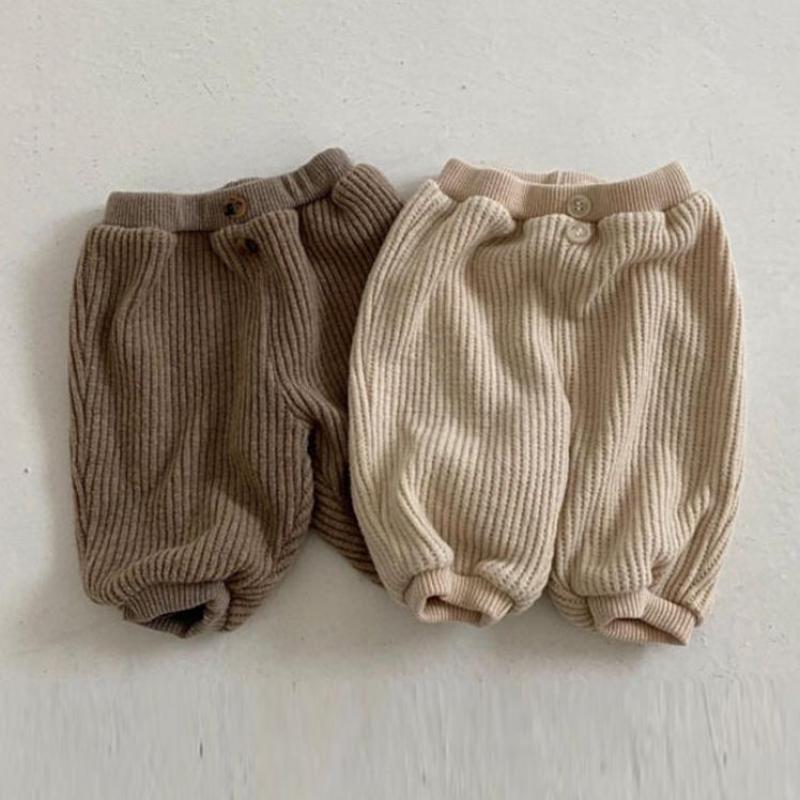 2020 Autumn New Baby Bloomers Kids Plus Velvet Thick Long Pants Toddler Baby Girl Boy Bottom Trousers Fashion Casual Sweatpants