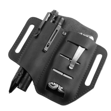 PU Leather Multitool Holder Essential Organizer Belt Pouch Pen Storage Bag Outdoor Tools Packaging Tool Cabinet 13.5x15.2cm