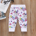 4 Pieces Newborn Infant Baby Girl Clothing Sets 2021 Spring Unicorn T-shirt+Star Castle Pants+Hat Babe Bebe Girls Clothes Outfit