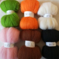 WFPFBEC wool for felting merino wool fiber 20g/color 6colors total 120g NO.2