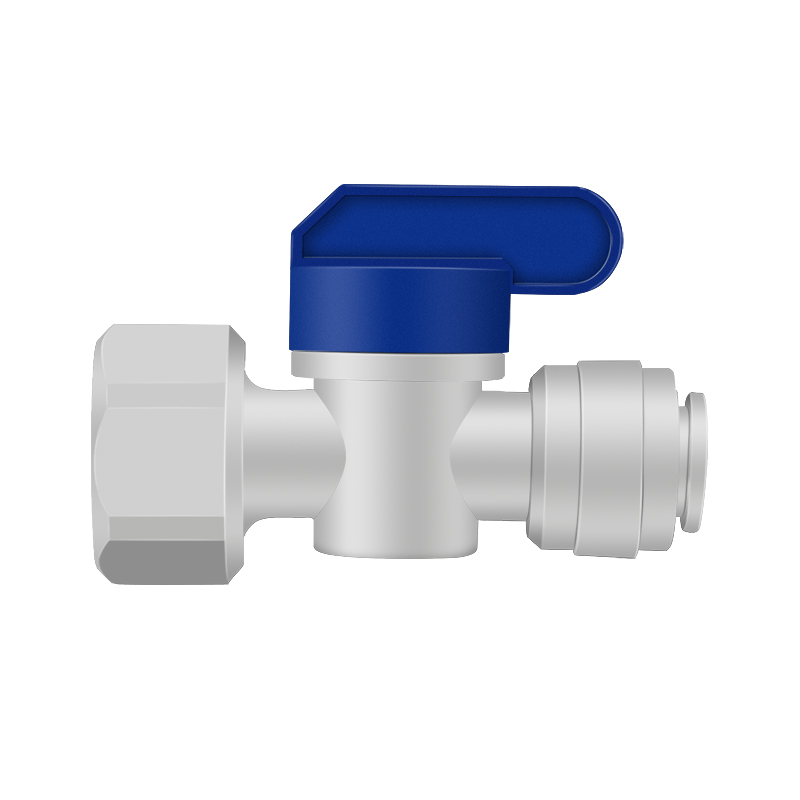 1/2" Female - 3/8" OD Tube PE Pipe Fitting Backwash Controlled Ball Valve Aquarium RO Water Filter Reverse Osmosis System