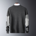 Warm New Winter Sweater Men High Quality Elasticity Patchwork Men's Sweater Knitted Long Sleeve Casual Thick Print Pullover Men