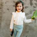 2019 Baby Toddler Clothes Cotton White Girls Blouse Shirts Lace Ruffles Kids Children Long Sleeve School Girl Tops And Blouses