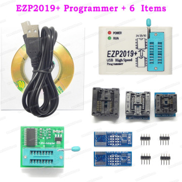 EZP2019+ High Speed USB SPI Programmer + 6Items Support 24 25 93 EEPROM Flash Bios Better than EZP2013 EZP2010 Programmer