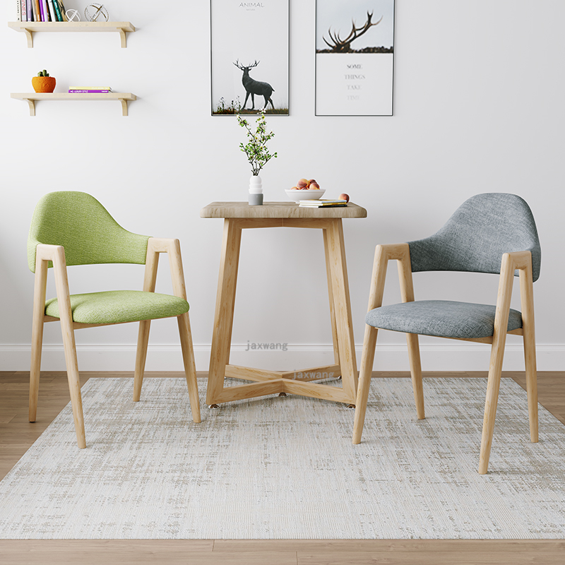 Nordic Imitation wood Dining Chair Modern Minimalist Restaurant Backrest Dining Chairs Creative Bedroom Living Room Furniture