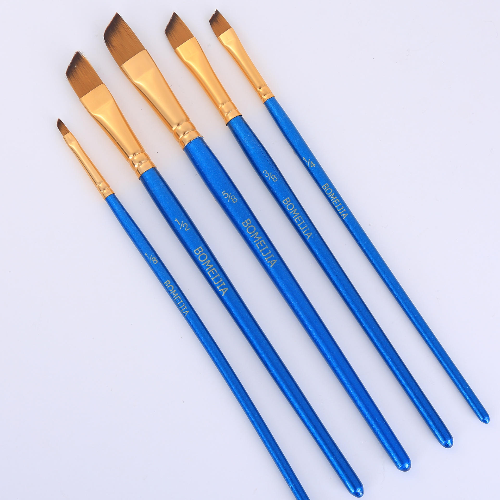 5Pcs Paint Brushes Set Nylon Painting Brush Short Rod Oil Acrylic Brush Watercolor Pen High Quality Professional Art Supplies