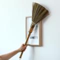Handmade Straw Horsetail Broom Household Dust Cleaning Duster Single Handle Durable Dusting Brush Floor Sweeping Cleaning Tools