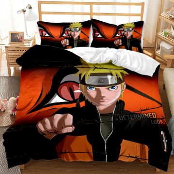 Japanese cartoon kawaii juego de cama Naruto bedding kids luxury duvet cover bedding set king queen twin comforter set full