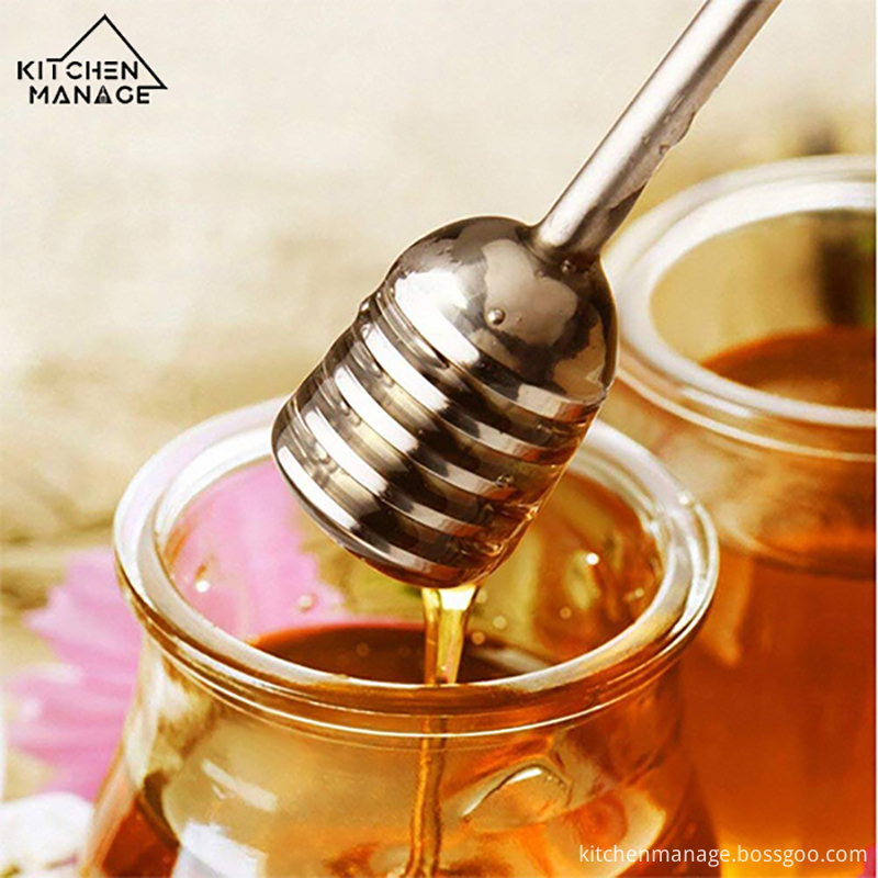 Long Thin Stainless Steel Honey Leakage Spoon Measuring Spoon Colander Dessert Seasoning Jar Scoop Yogurt Oil Separator For Home - 15 - View #9